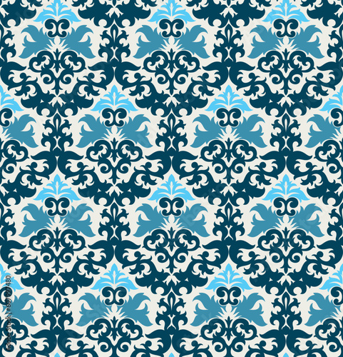 Seamless background from a floral ornament, Fashionable modern wallpaper or textile