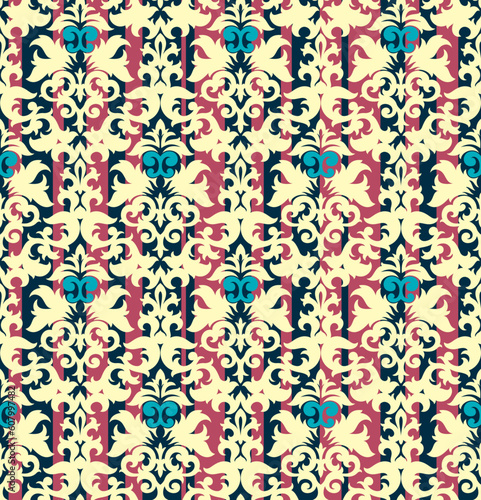 Seamless background from a floral ornament, Fashionable modern wallpaper or textile