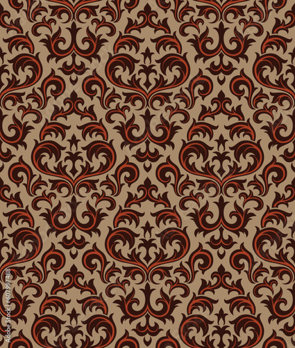 Seamless background from a floral ornament, Fashionable modern wallpaper or textile