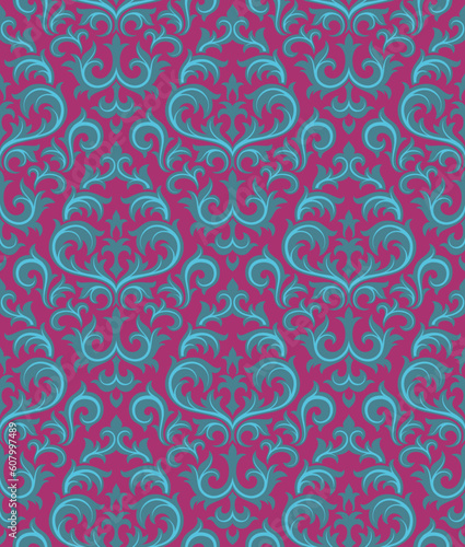 Seamless background from a floral ornament, Fashionable modern wallpaper or textile
