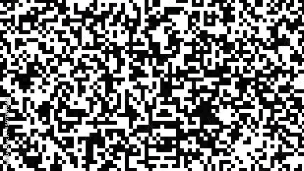 Transforming abstract black geometric pixels. Seamless 4k looping footage. Transforming abstract black geometric pixels. Seamless 4k looping footage.
