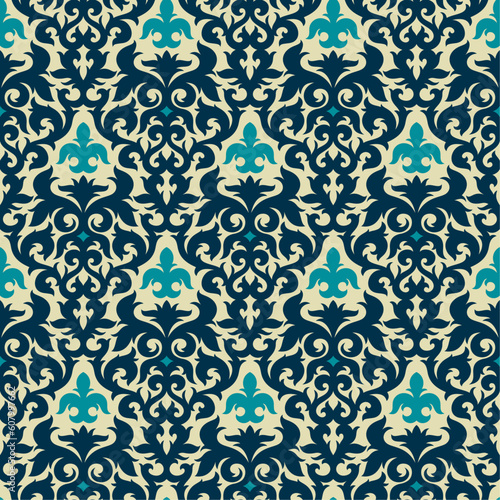 Seamless background from a floral ornament, Fashionable modern wallpaper or textile