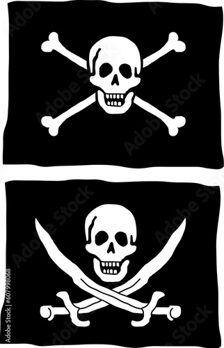 Two different kind of pirate flag