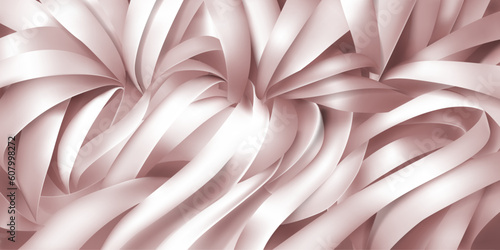 Background of beige silk or paper ribbons