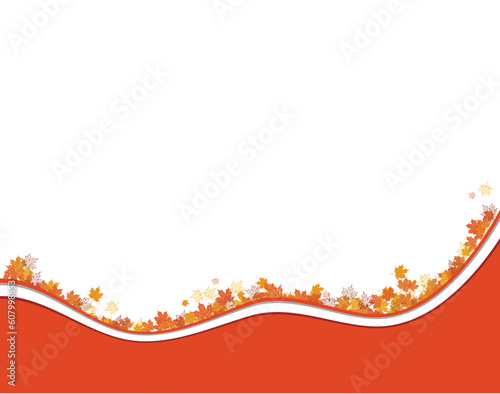 Autumn background, maple leafs