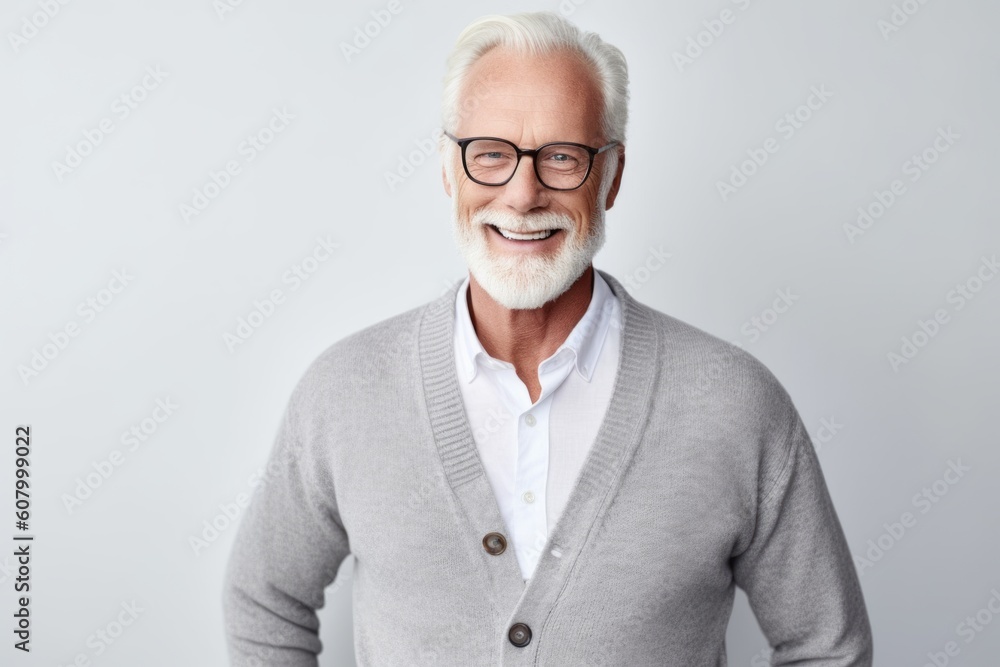 Portrait of smiling senior man in eyeglasses looking at camera Portrait of smiling senior man in eyeglasses looking at camera