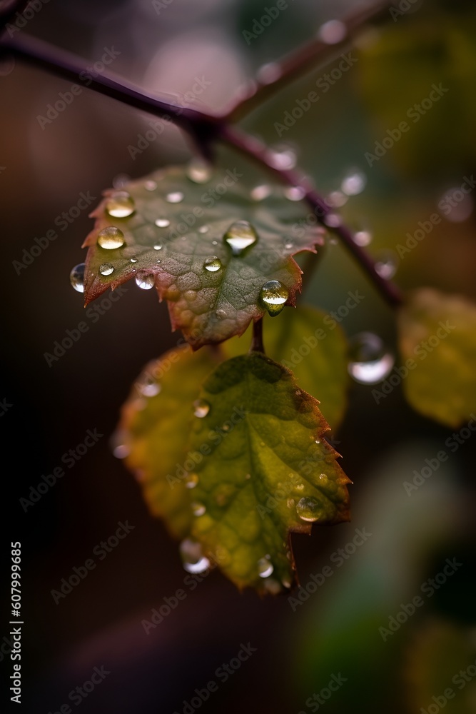 Macro Photography of Water Droplets on Leaves Macro Photography of Water Droplets on Leaves