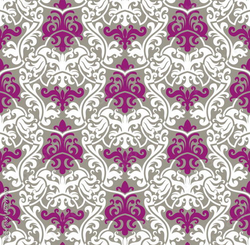 Seamless background from a floral ornament, Fashionable modern wallpaper or textile
