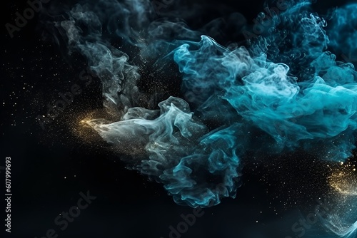 Blue Smoke Abstract Background