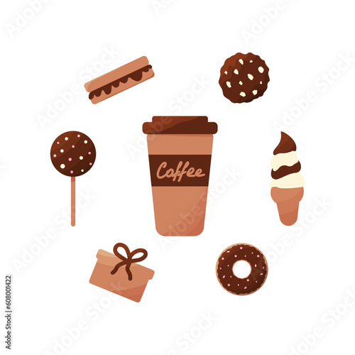 coffee cookies donut ice cream toast elements