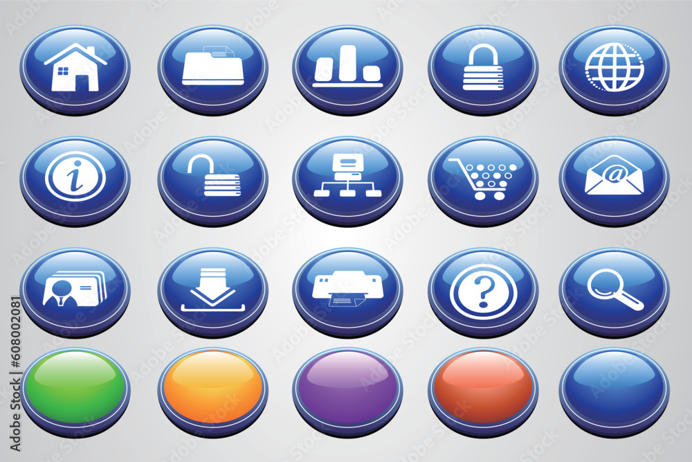 website and internet icons Round Perspective series website and internet icons Round Perspective series