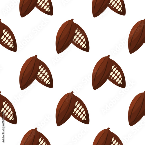 cocoa bean plant fruit chocolate day pattern