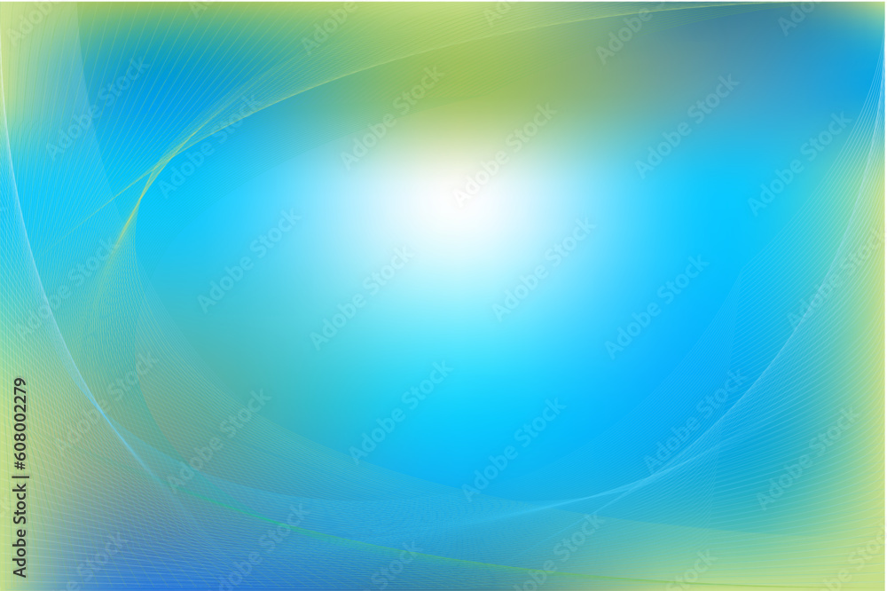 Fototapeta premium Blue and Green Dynamic background with guilloche