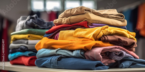 stack of clothes  