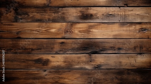 Brown wooden planks background. Backdrops of wooden planks. Created with Generative AI technology.