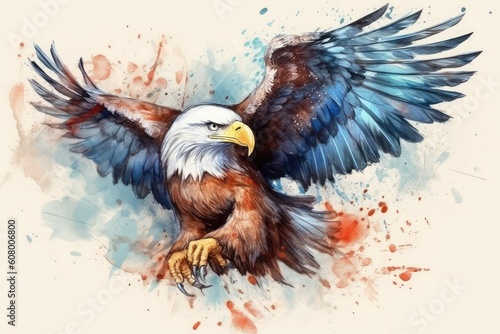 american eagle in flight © Man888