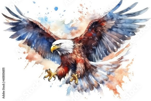 american eagle with wings