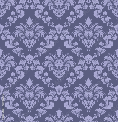 Damask seamless vector background.  For easy making seamless pattern just drag all group into swatches bar  and use it for filling any contours.