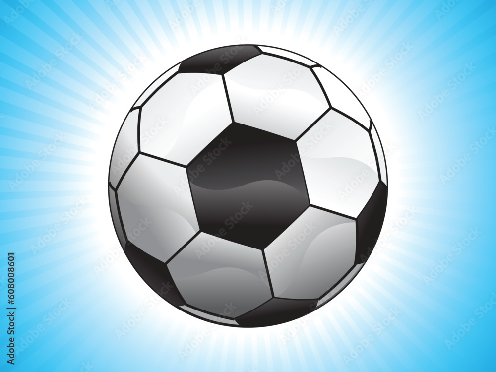 abstract football with shining rays vector illustration abstract football with shining rays vector illustration