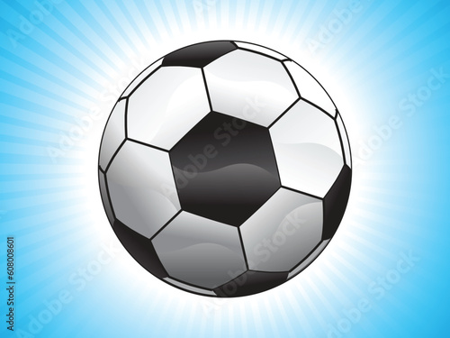 abstract football with shining rays vector illustration
