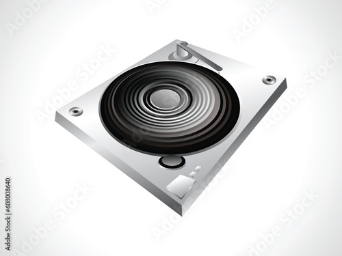 musical dj mixing system element vector illustration