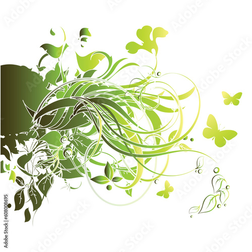 floral frame, this  illustration may be useful  as designer work