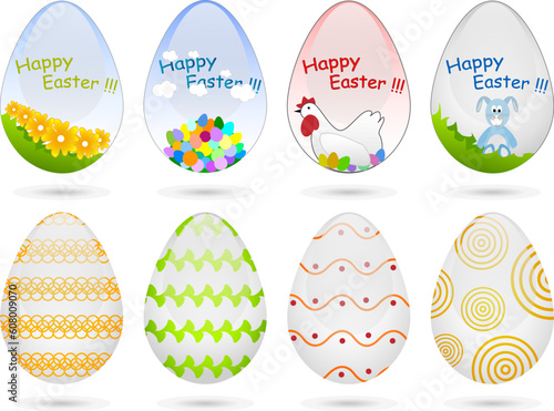 Set of Easter eggs