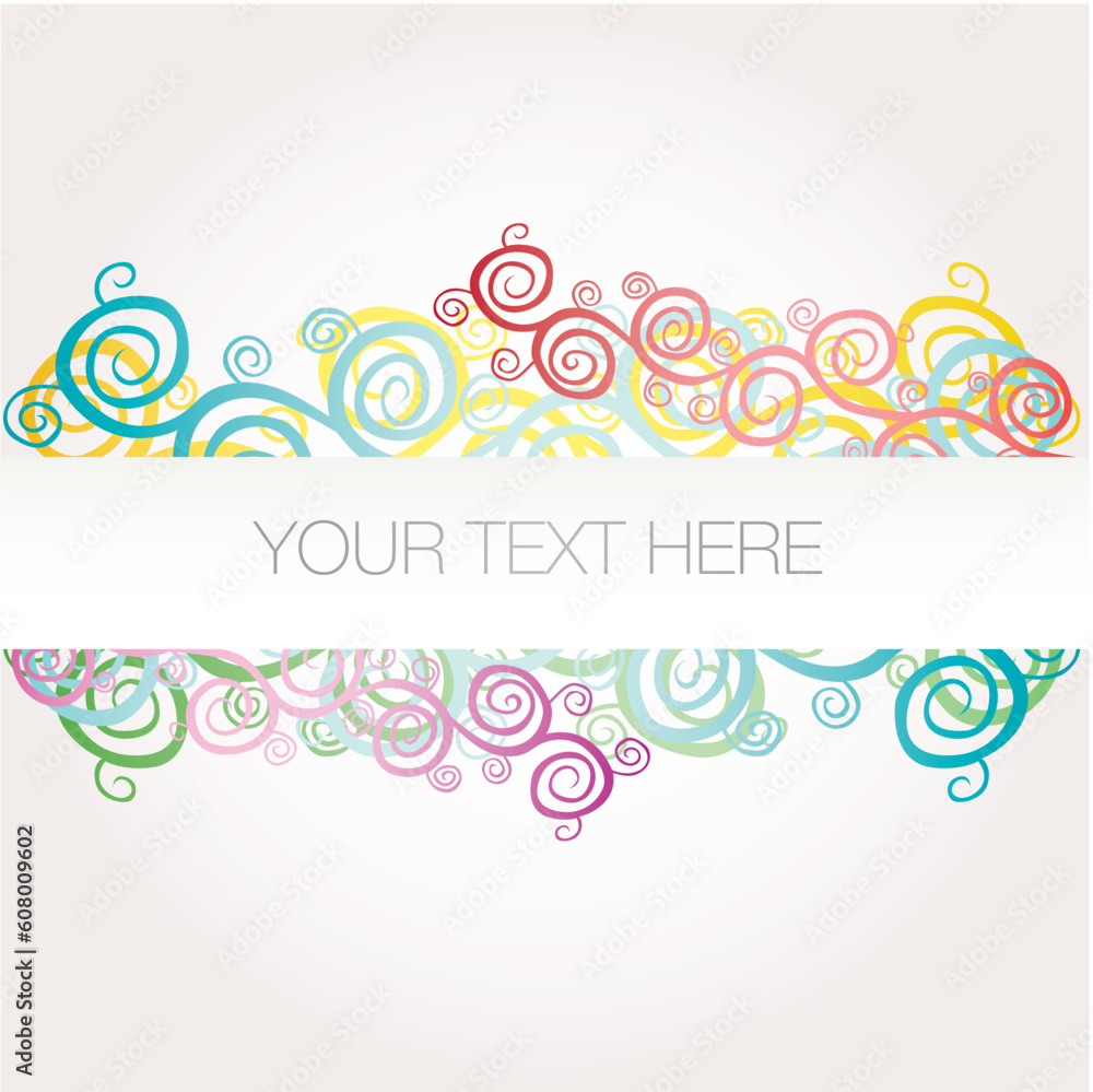 Banner spiral background arabesque vector ornament Banner spiral background arabesque vector ornament