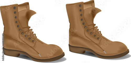 Boots detail vector illustration