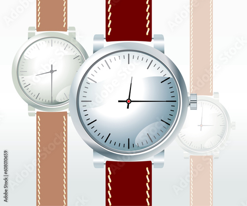 vector wristwatch on white background