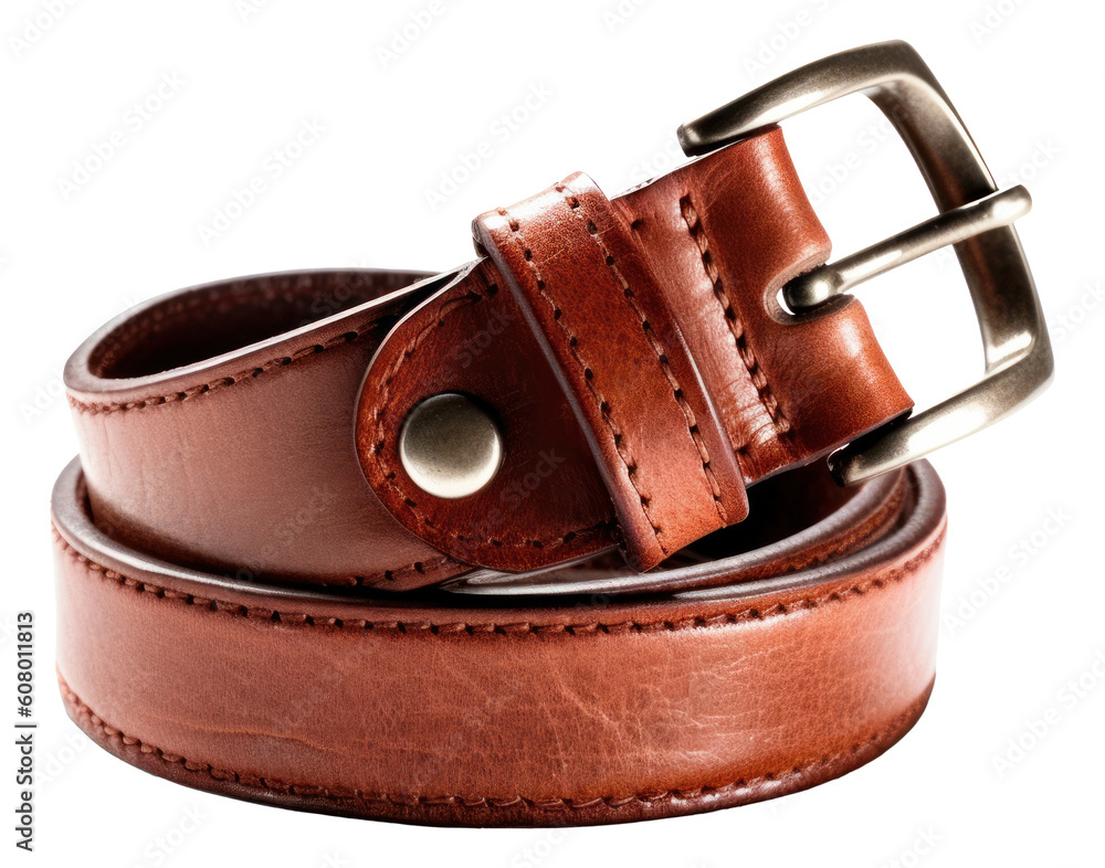 Brown belt isolated. Generative AI. Brown belt isolated. Generative AI.