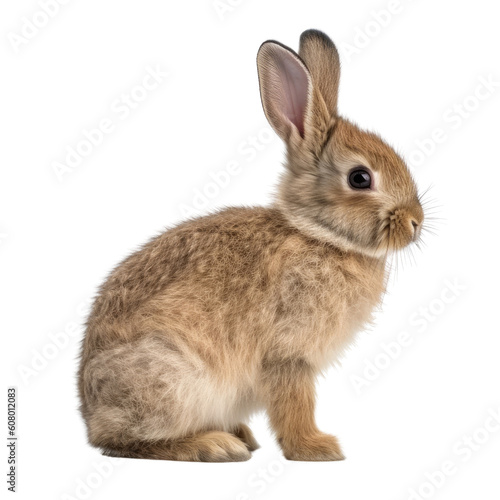 a rabbit isolated on transparent background cutout