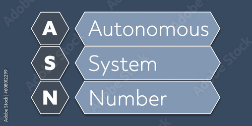 Obraz na płótnie ASN Autonomous System Number