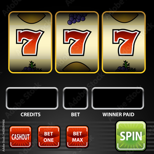 An image of a lucky seven slot machine.