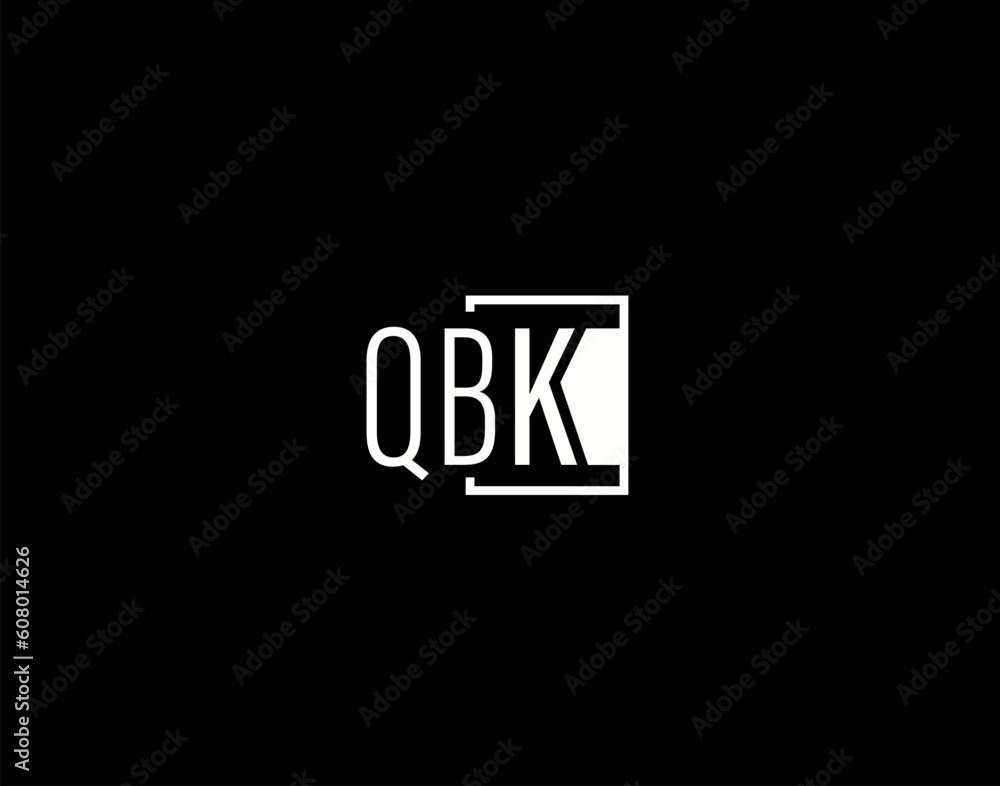 QBK Logo and Graphics Design, Modern and Sleek Vector Art and Icons isolated on black background QBK Logo and Graphics Design, Modern and Sleek Vector Art and Icons isolated on black background
