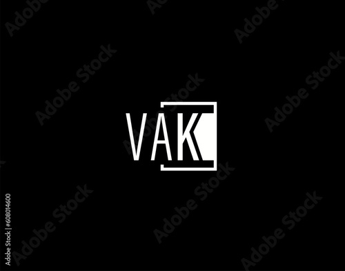 VAK Logo and Graphics Design, Modern and Sleek Vector Art and Icons isolated on black background