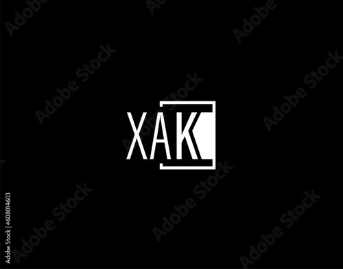 XAK Logo and Graphics Design, Modern and Sleek Vector Art and Icons isolated on black background