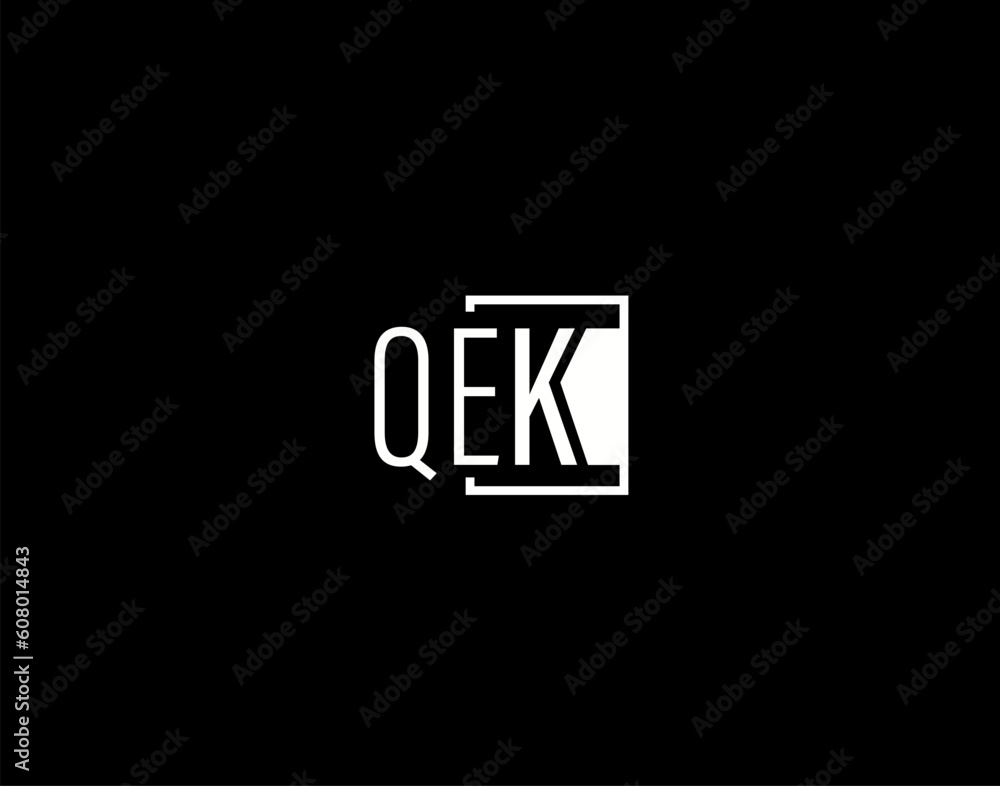 QEK Logo and Graphics Design, Modern and Sleek Vector Art and Icons isolated on black background QEK Logo and Graphics Design, Modern and Sleek Vector Art and Icons isolated on black background