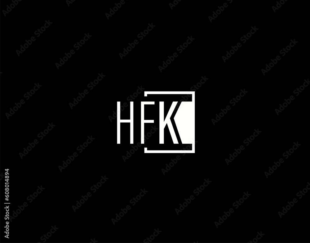 HFK Logo and Graphics Design, Modern and Sleek Vector Art and Icons isolated on black background HFK Logo and Graphics Design, Modern and Sleek Vector Art and Icons isolated on black background