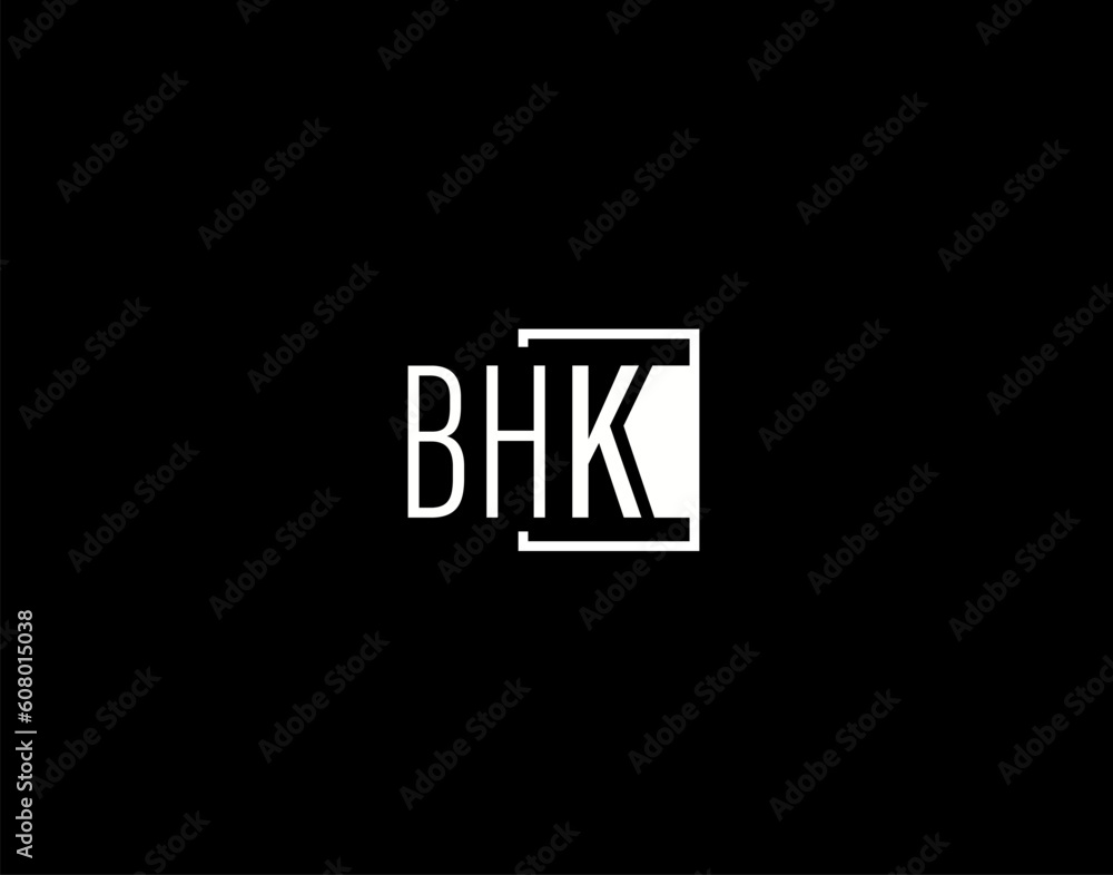 BHK Logo and Graphics Design, Modern and Sleek Vector Art and Icons isolated on black background BHK Logo and Graphics Design, Modern and Sleek Vector Art and Icons isolated on black background