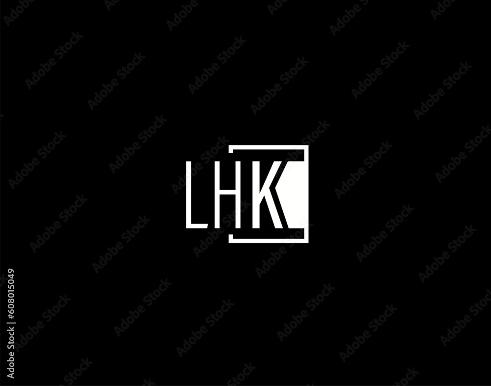 LHK Logo and Graphics Design, Modern and Sleek Vector Art and Icons isolated on black background LHK Logo and Graphics Design, Modern and Sleek Vector Art and Icons isolated on black background