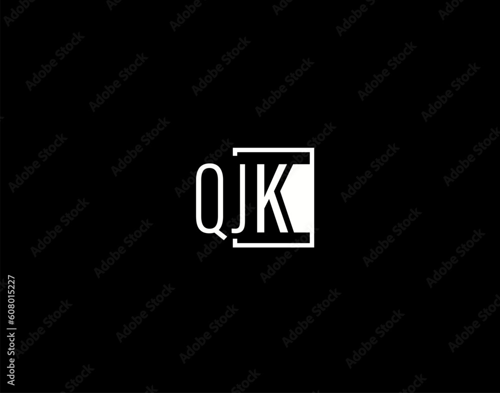 QJK Logo and Graphics Design, Modern and Sleek Vector Art and Icons isolated on black background QJK Logo and Graphics Design, Modern and Sleek Vector Art and Icons isolated on black background