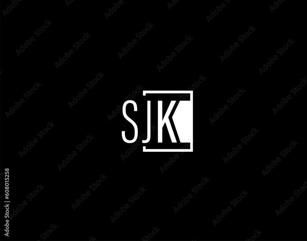 SJK Logo and Graphics Design, Modern and Sleek Vector Art and Icons isolated on black background SJK Logo and Graphics Design, Modern and Sleek Vector Art and Icons isolated on black background