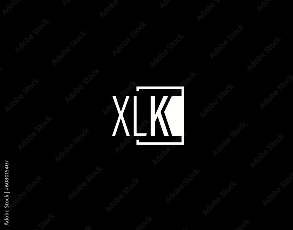XLK Logo and Graphics Design, Modern and Sleek Vector Art and Icons isolated on black background XLK Logo and Graphics Design, Modern and Sleek Vector Art and Icons isolated on black background