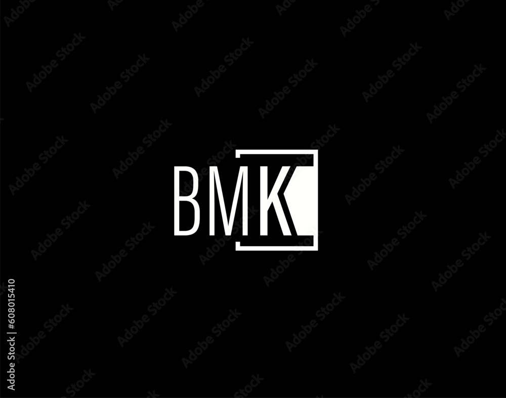 BMK Logo and Graphics Design, Modern and Sleek Vector Art and Icons isolated on black background