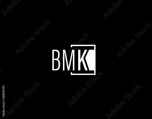 BMK Logo and Graphics Design, Modern and Sleek Vector Art and Icons isolated on black background