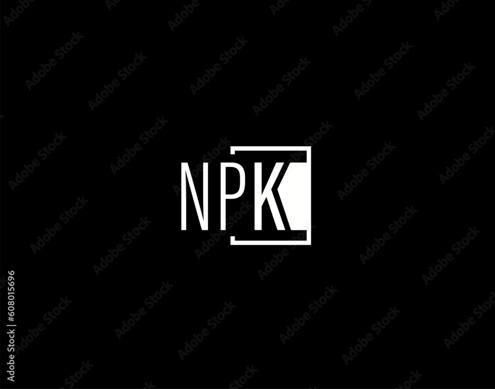 NPK Logo and Graphics Design, Modern and Sleek Vector Art and Icons isolated on black background