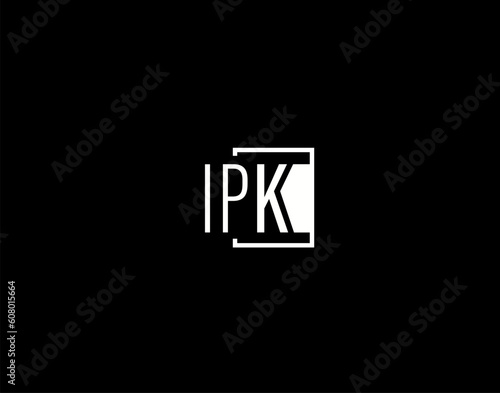 IPK Logo and Graphics Design, Modern and Sleek Vector Art and Icons isolated on black background