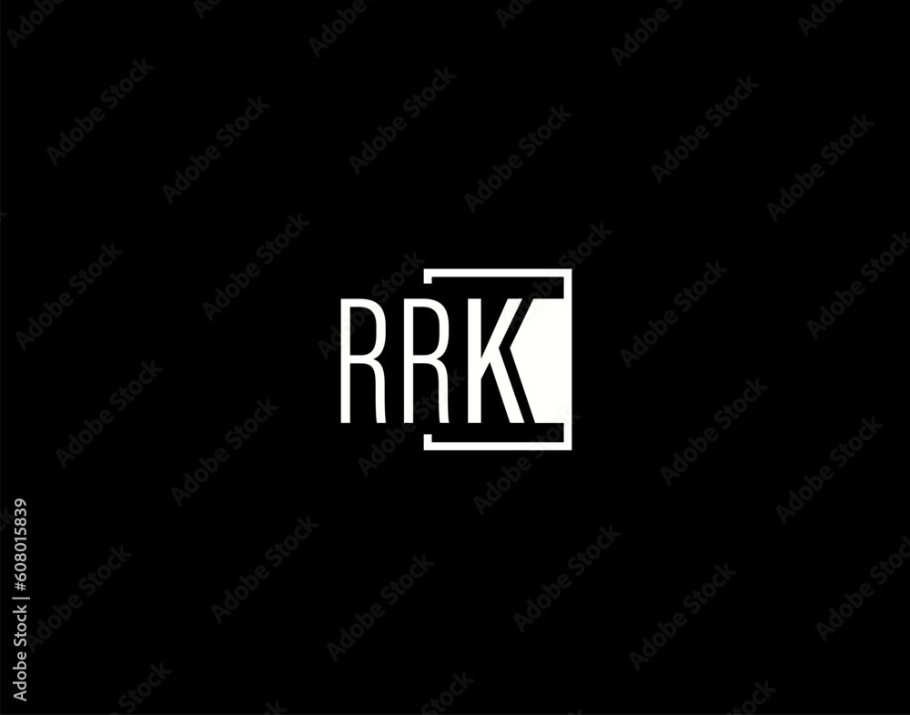Obraz premium RRK Logo and Graphics Design, Modern and Sleek Vector Art and Icons isolated on black background