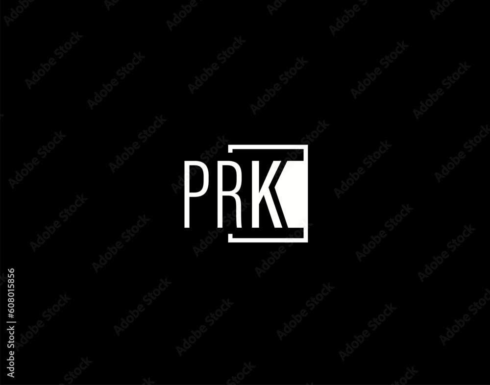 Obraz premium PRK Logo and Graphics Design, Modern and Sleek Vector Art and Icons isolated on black background